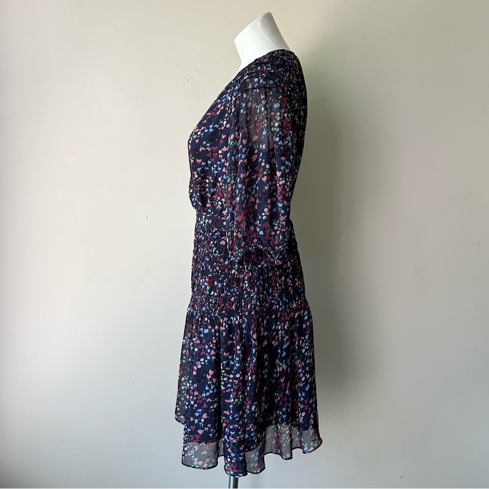 Ted Baker Casidee Heart Print Puff Sleeve Chiffon Mini Dress, Size US 6 - Picture 8 of 12